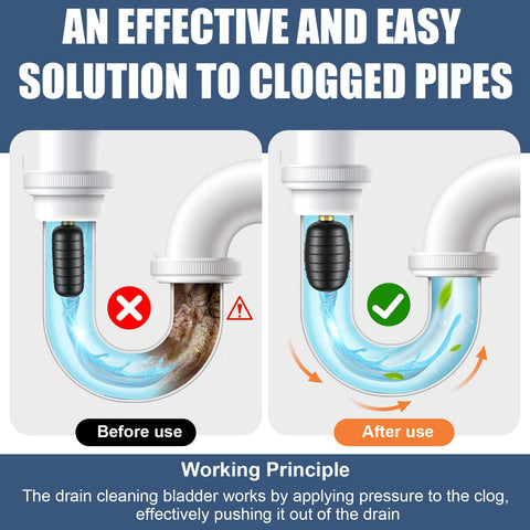 Fosenlion drain bladder pump-action delivers safe water pressure unclogging