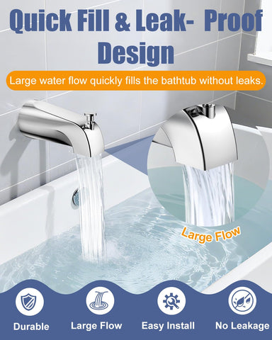 Fosenlion front pull-down diverter for smooth tub to shower switching.