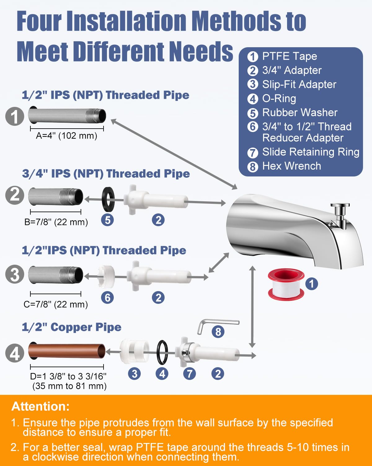 Chrome finish on Fosenlion spout provides a bright, easy-to-clean look.