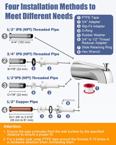Chrome finish on Fosenlion spout provides a bright, easy-to-clean look.