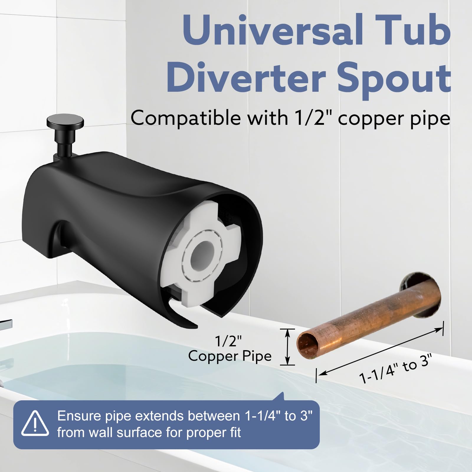Brushed metal finish on Fosenlion diverter spout resists corrosion in humid bathrooms