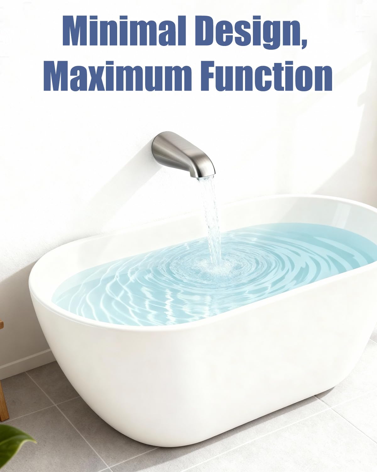 Fosenlion universal tub spout brushed nickel included adapter for flexible upgrades.
