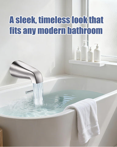 Fosenlion universal tub spout brushed nickel leak-proof thread reduces drips.