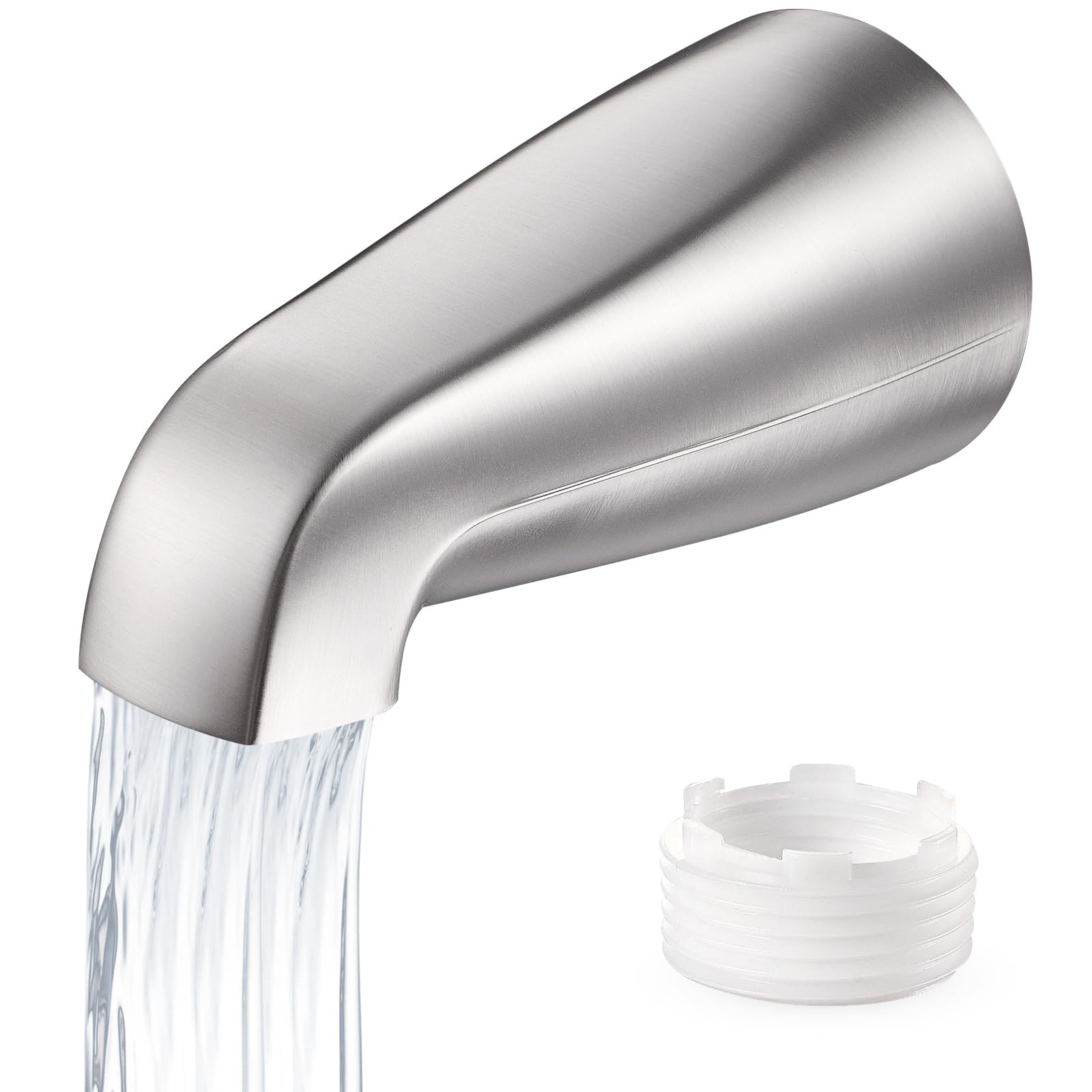 Fosenlion universal tub spout brushed nickel quick-install compatibility and secure fit.