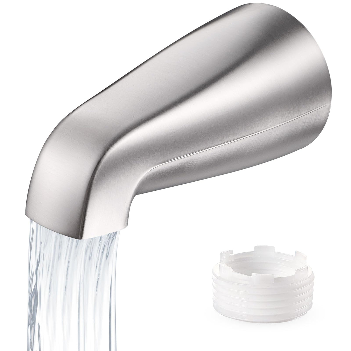 Fosenlion universal tub spout brushed nickel quick-install compatibility and secure fit.