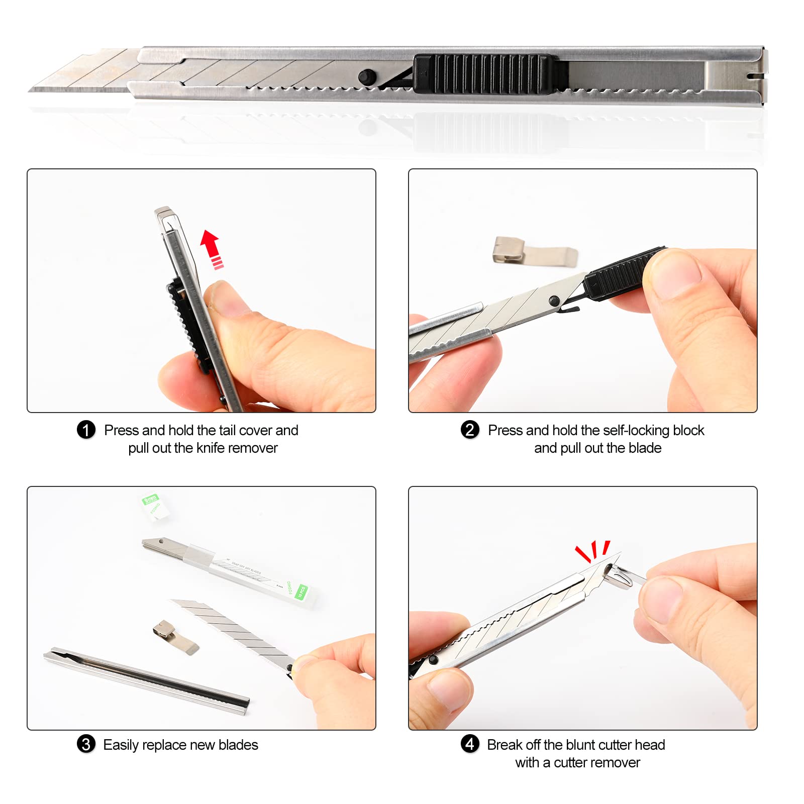 FOSHIO box cutter ideal for precise paper and cardboard cutting.