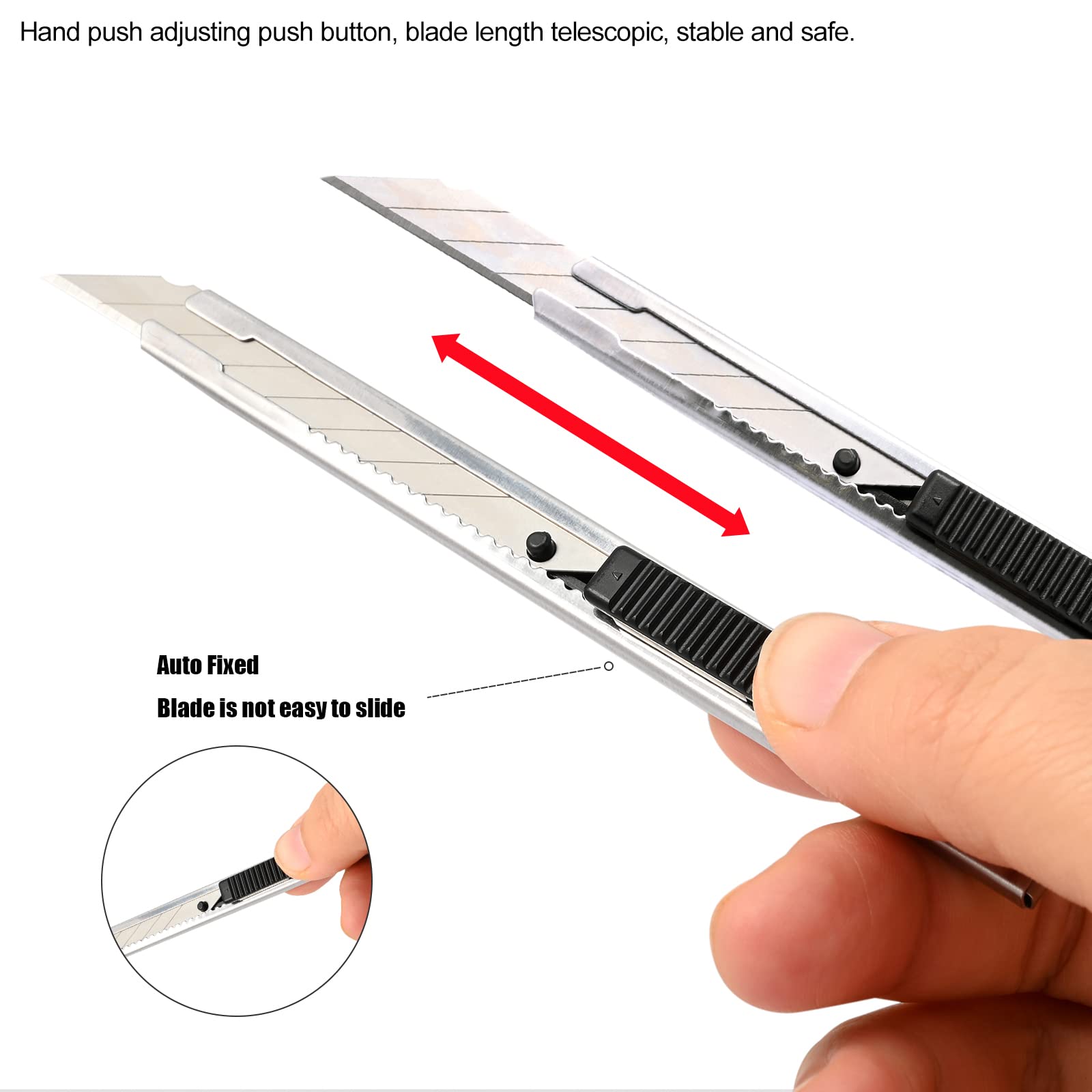 FOSHIO knife blade length adjust feature enables safe depth control.