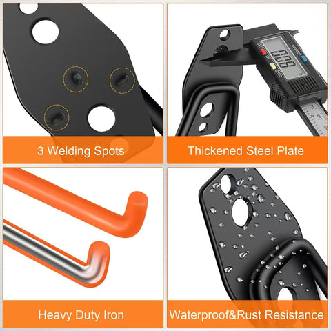 Fosiweelo garage hooks pack keeps power tools organized and within reach.