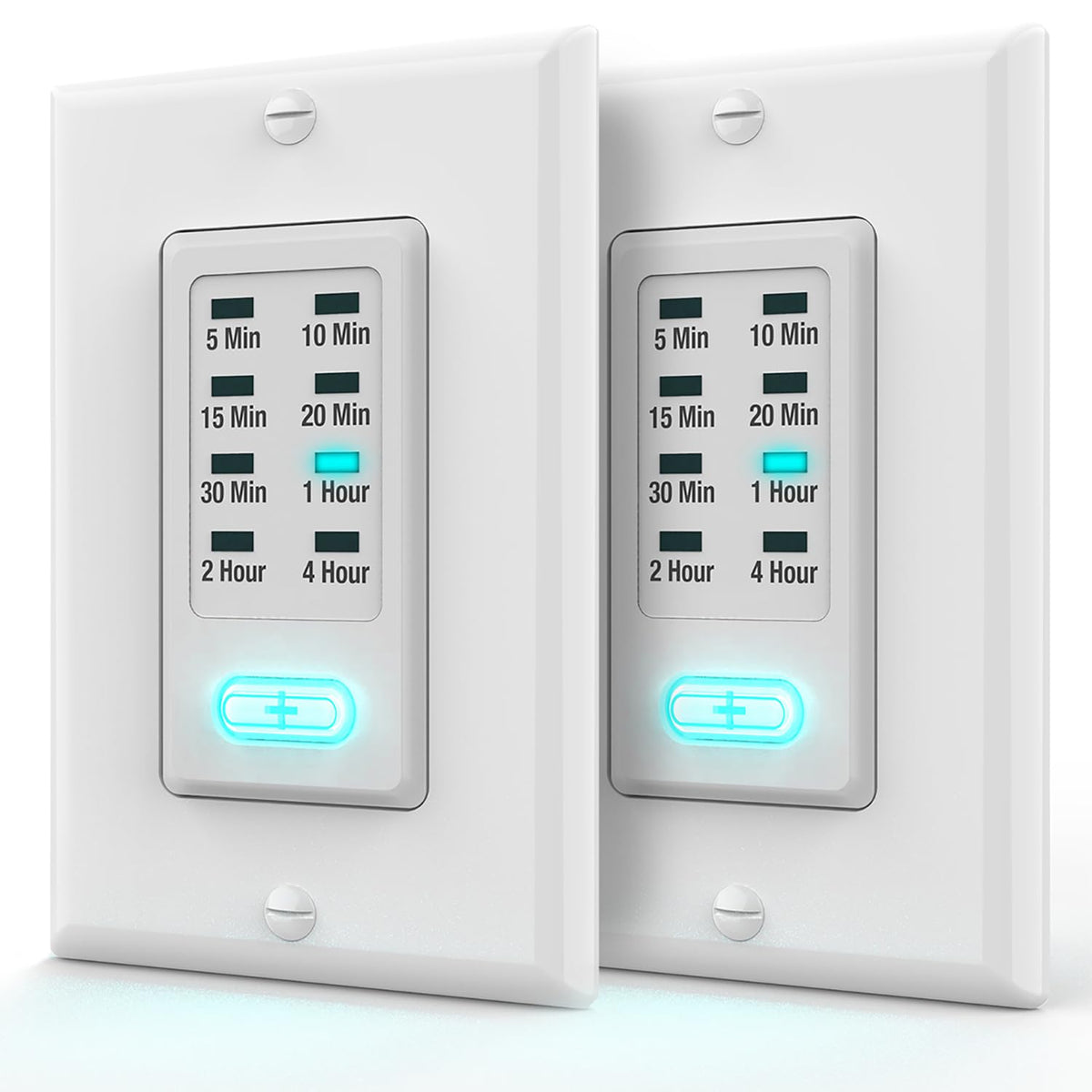 Fosmon countdown timer switch for bathroom with preset durations and energy-saving use cases.