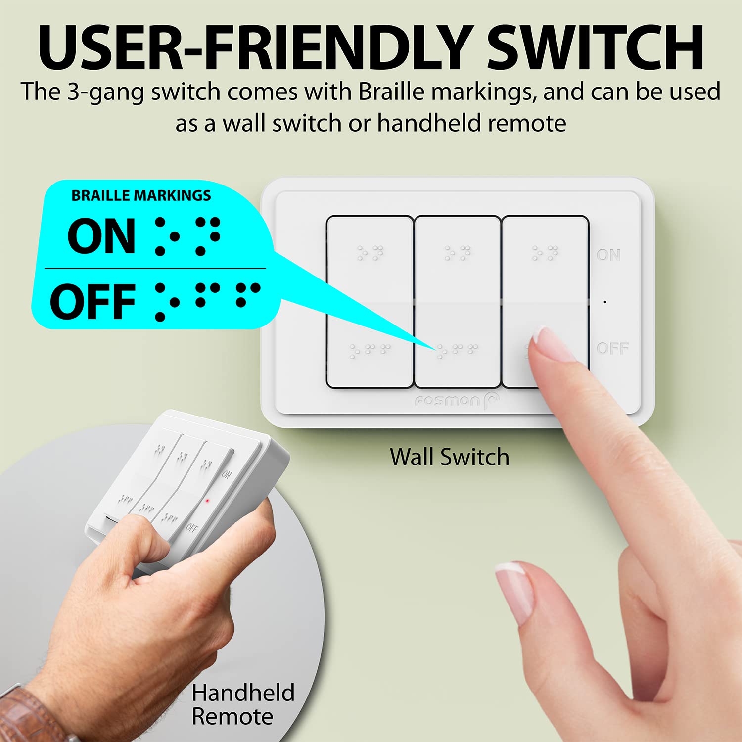Fosmon WavePoint compact duplex outlet saves space in tight rooms