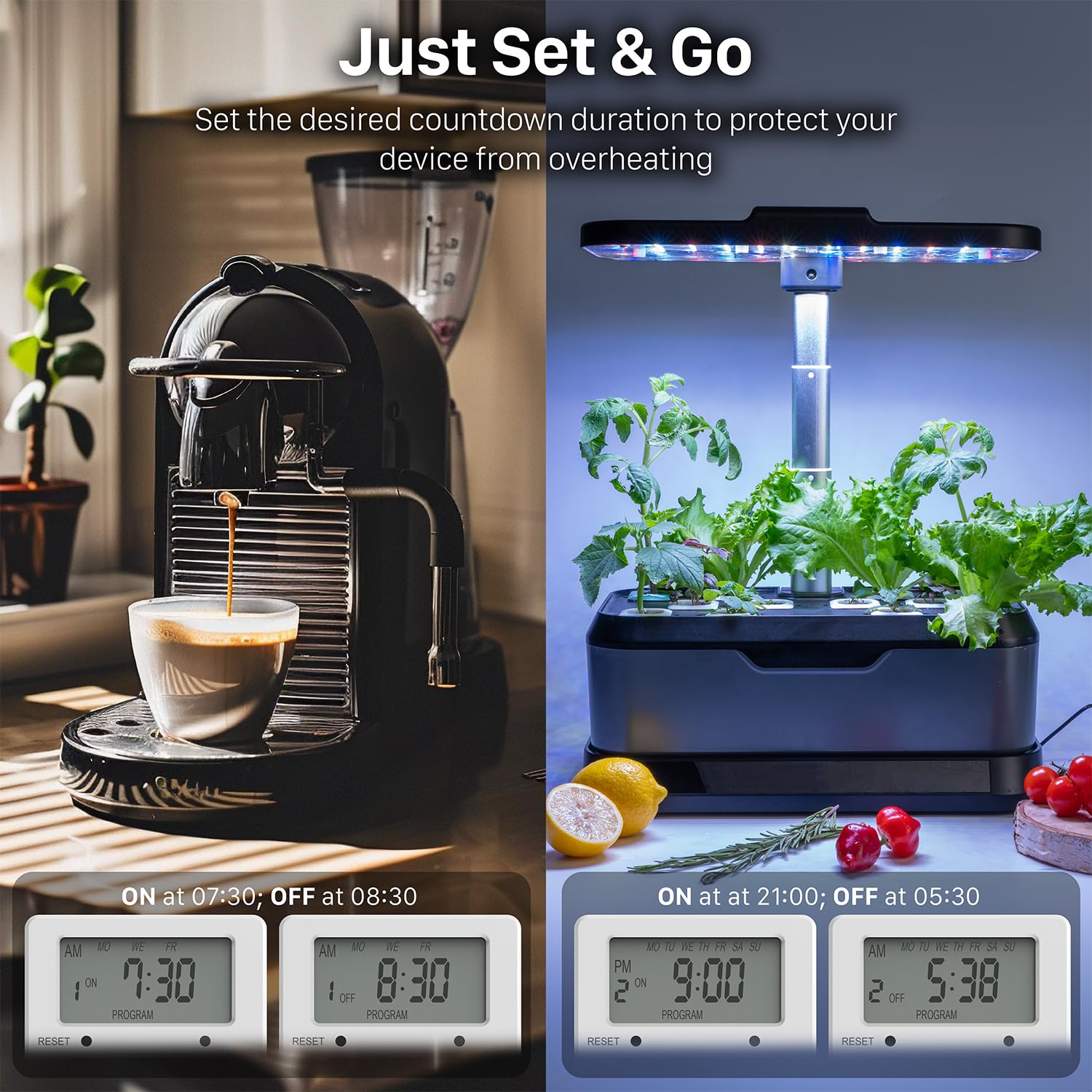 FosPower timer with 10 programs simplifies daily automation.