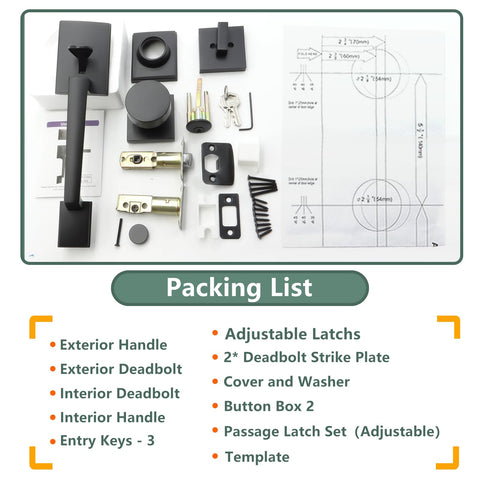 Includes all hardware and manual for easy DIY installation on standard doors.