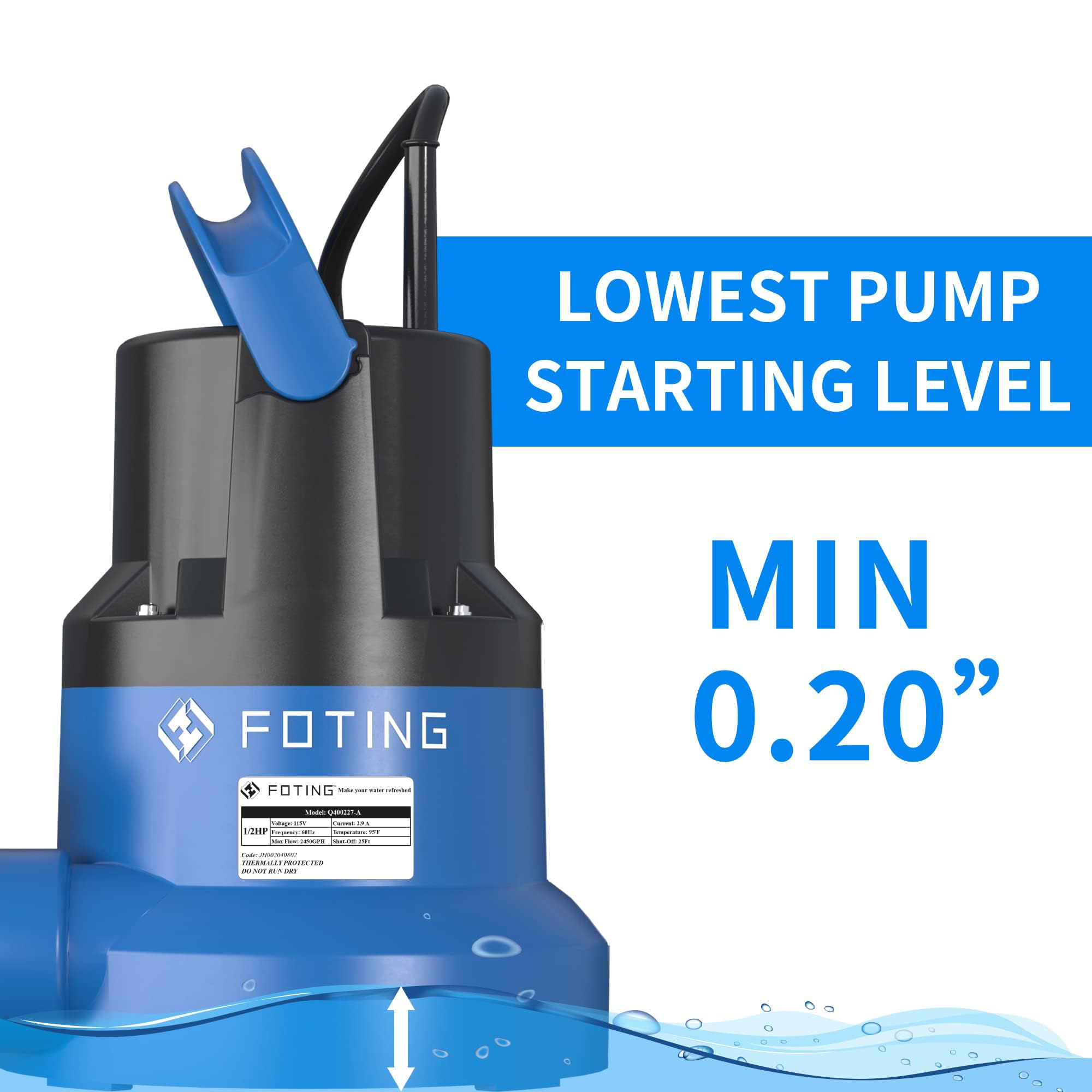 FOTING ergonomic handle eases placement and transport on cleanup sites.