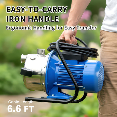 FOTING pump with 1in NPT inlet/outlet for easy hose hookups.