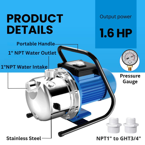 FOTING pump head metal close-up emphasizing durability and corrosion resistance.