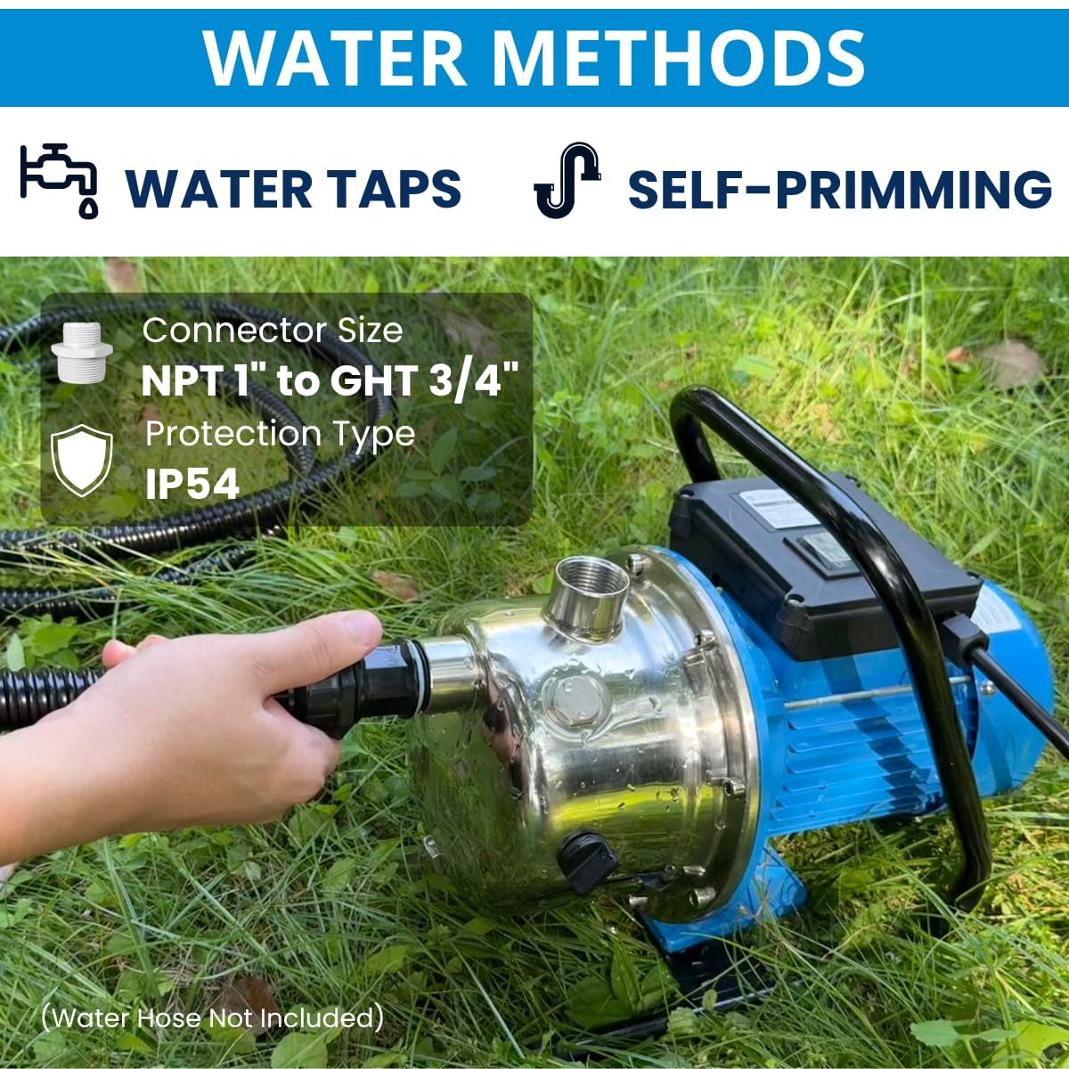 FOTING automatic thermal protection prevents overheating during extended pumping.