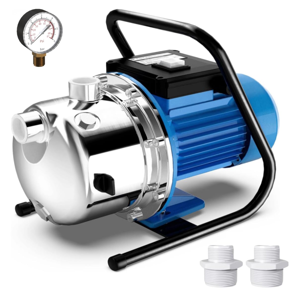 FOTING shallow well pump front view for efficient garden irrigation and water transfer.