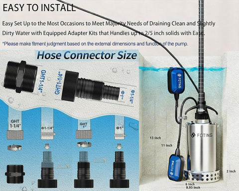 FOTING 32-foot lift supports distant drainage tasks.