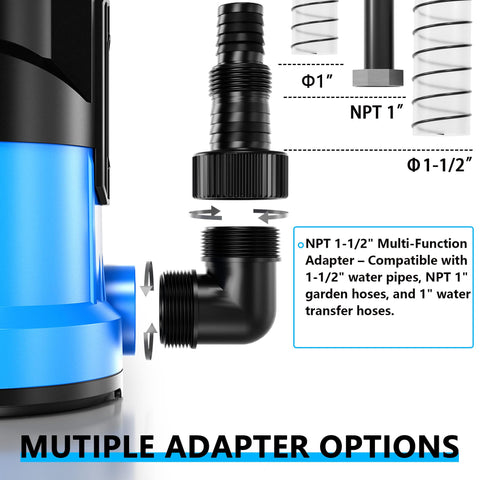 FOTING Sump Pump automatic/manual switch supports flexible drainage.