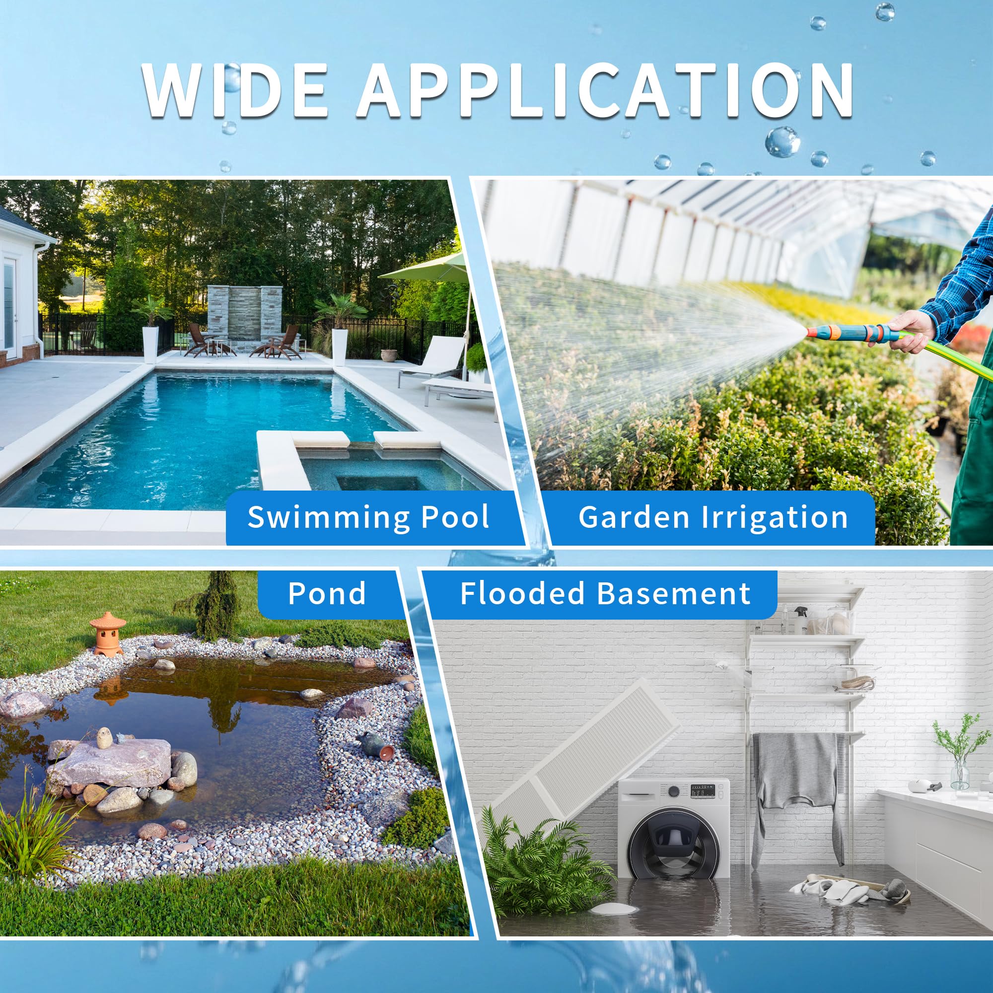 FOTING sump pump supports multiple discharge options for versatile setup