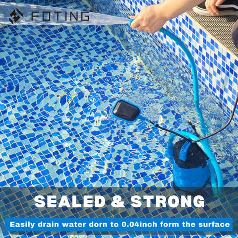 FOTING sump pump operates with low noise for convenient use in homes