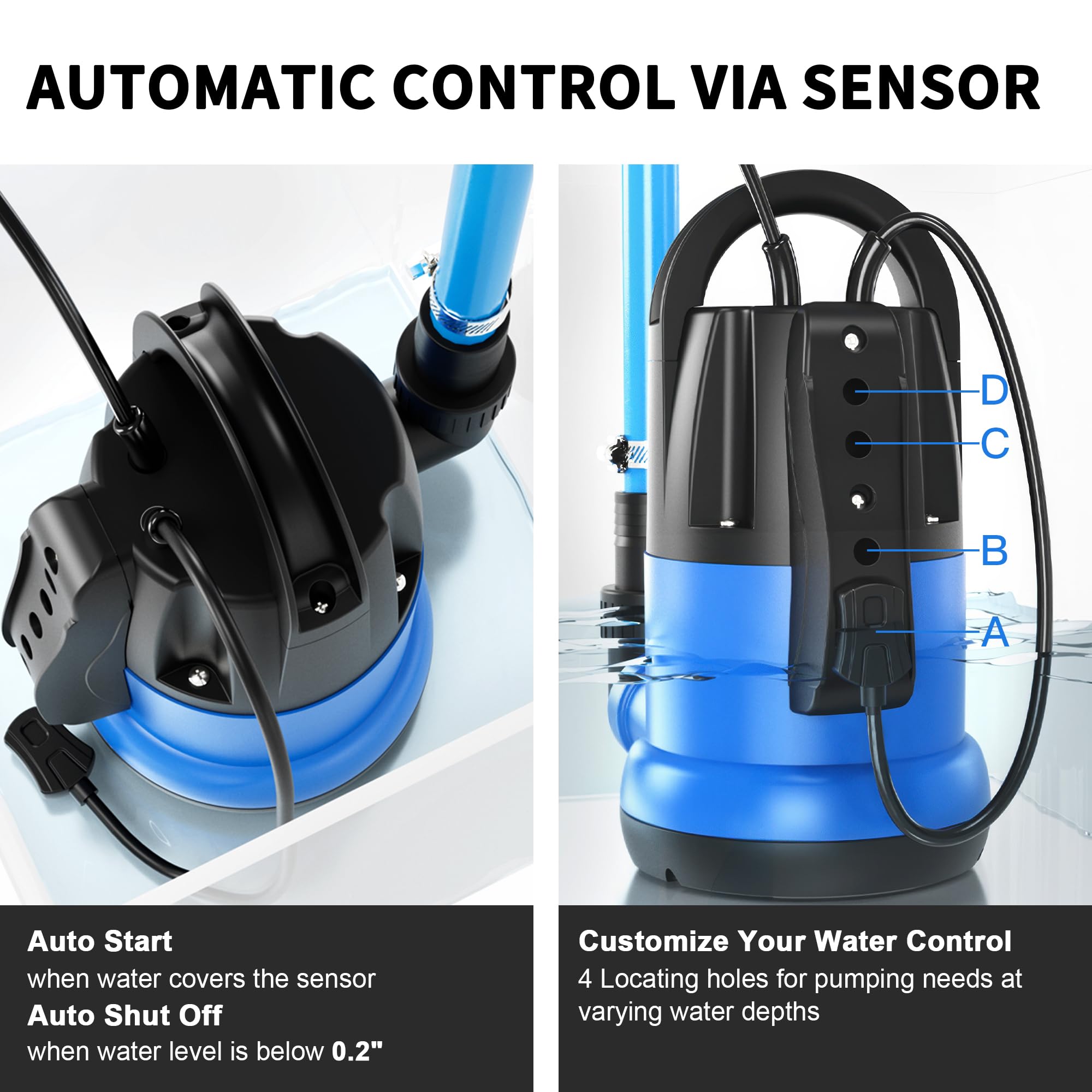 FOTING Sump Pump thermoplastic housing showing durable, corrosion-resistant construction.