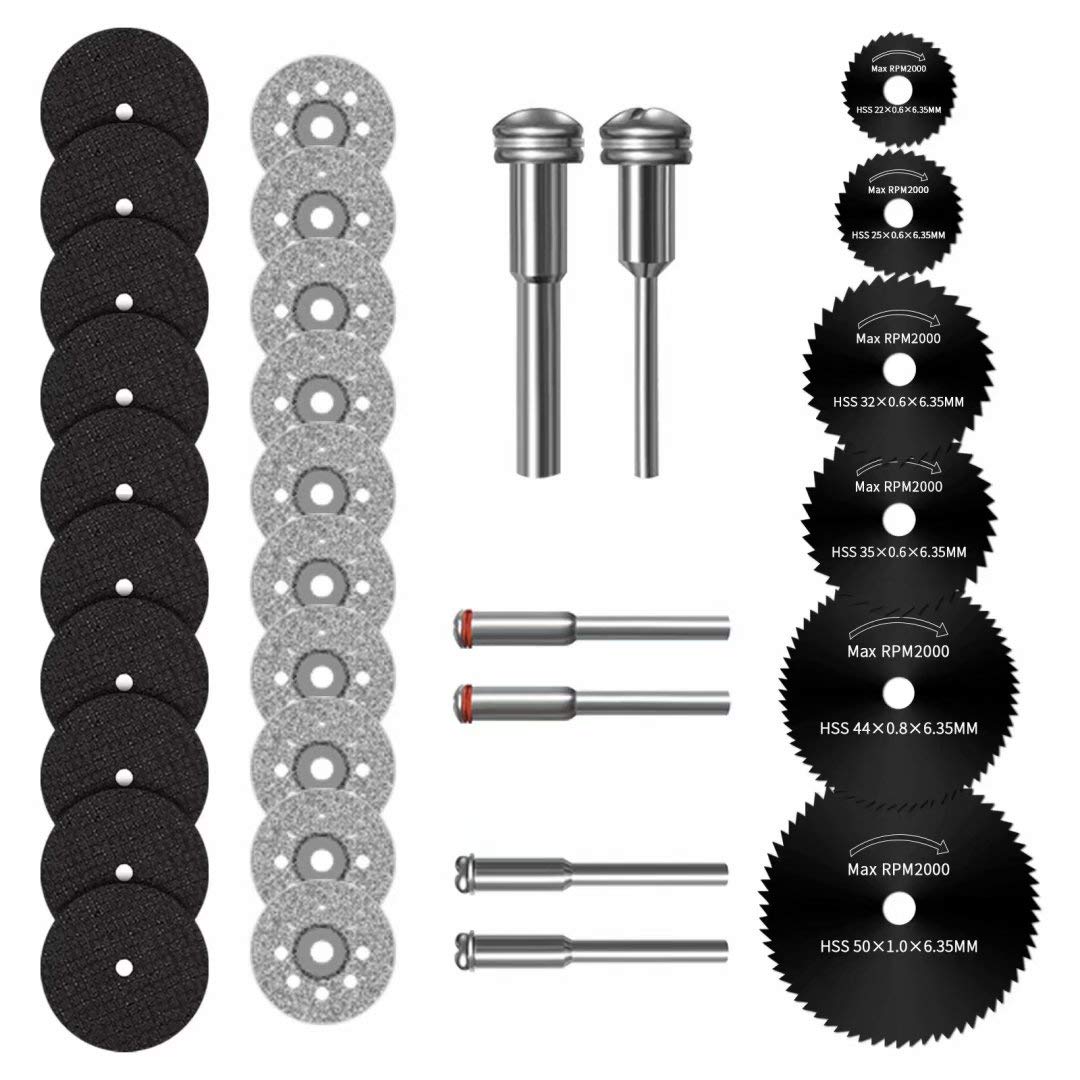FOTYBEI diamond cutting wheels for Dremel offering precise gem and glass cutting for jewelry projects.
