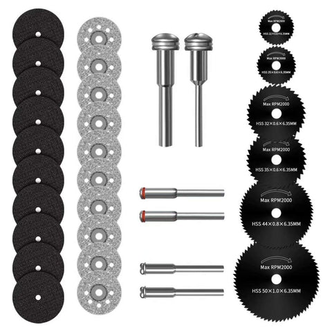 FOTYBEI diamond cutting wheels for Dremel offering precise gem and glass cutting for jewelry projects.