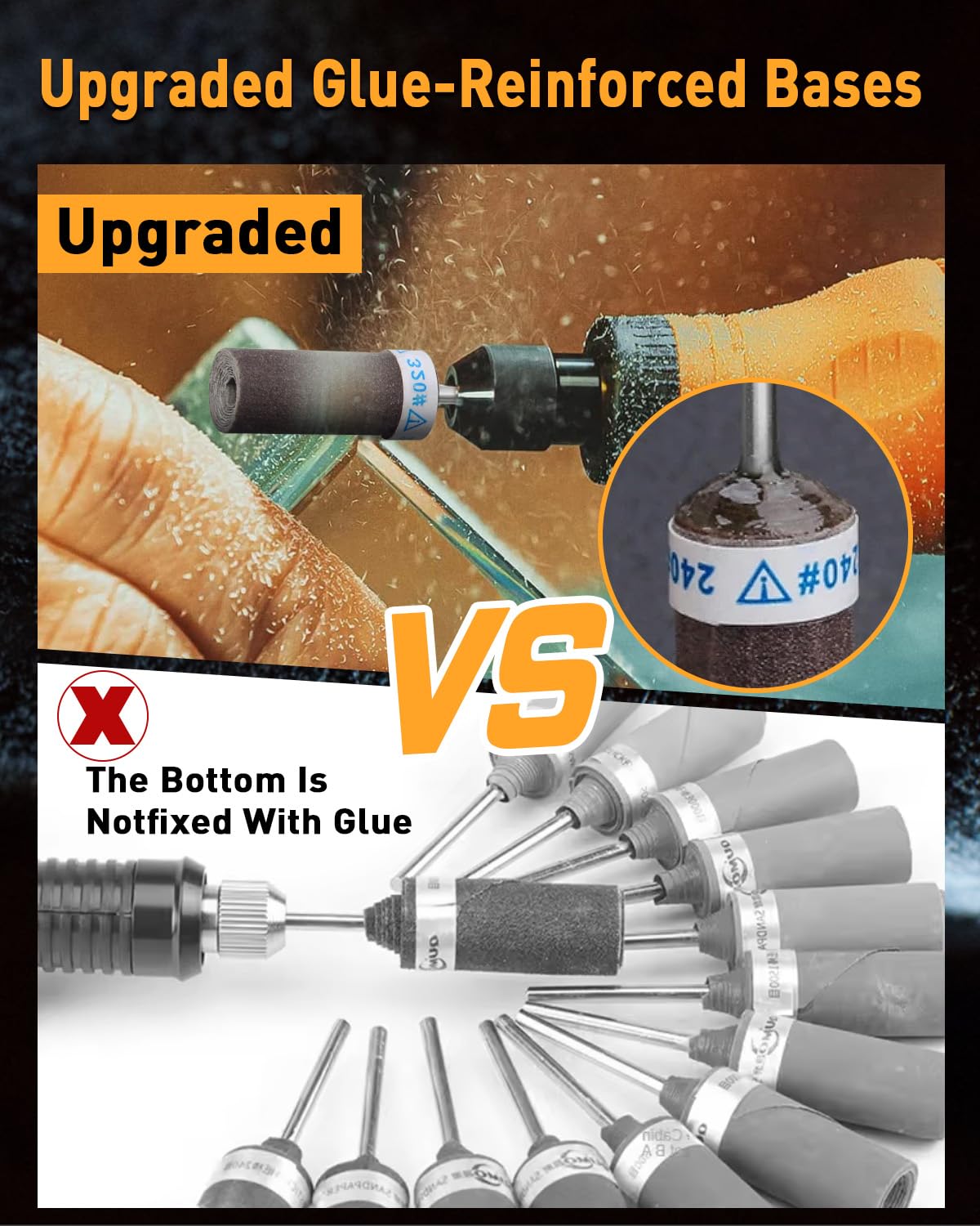 FOTYBEI 240 grit roll for smooth deburring and light polishing