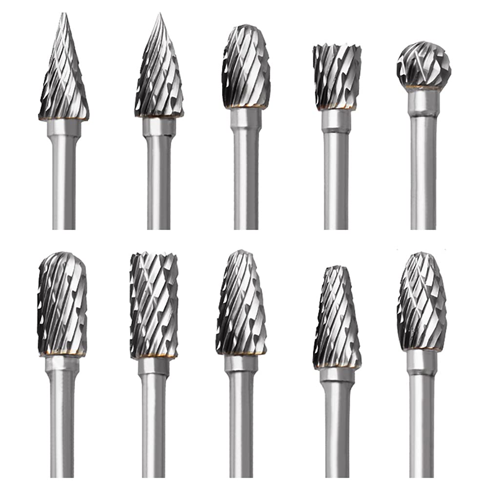 FOTYBEI tungsten carbide burr set in case for safe storage and quick access.