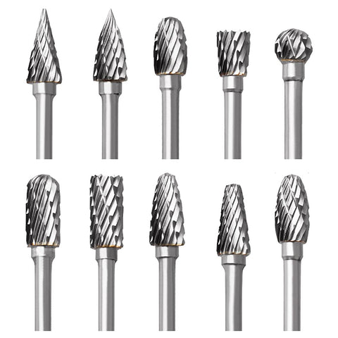 FOTYBEI tungsten carbide burr set in case for safe storage and quick access.