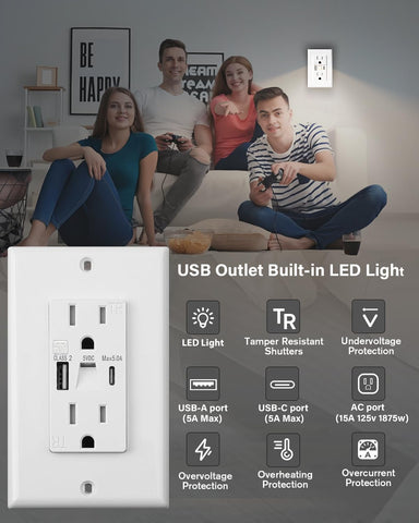 FourHarvest Lights Outlet 15A AC outlet powers appliances easily.