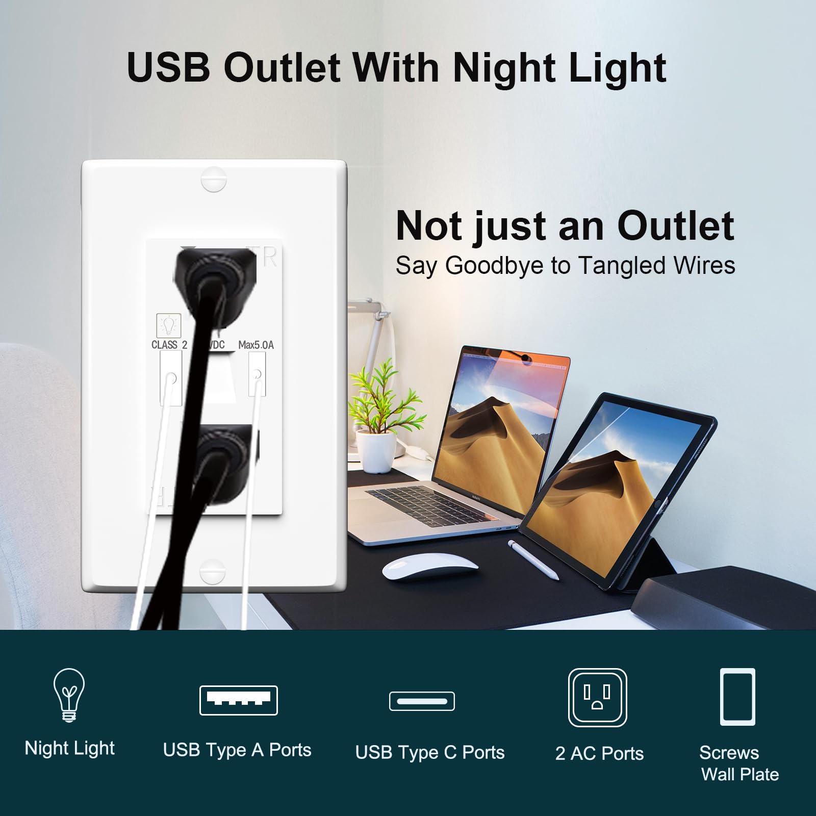 FourHarvest Lights Outlet LED illumination adds gentle glow.