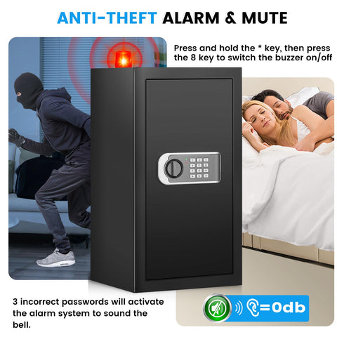 FOWORE burglar alarm and silent mode protect against unauthorized access
