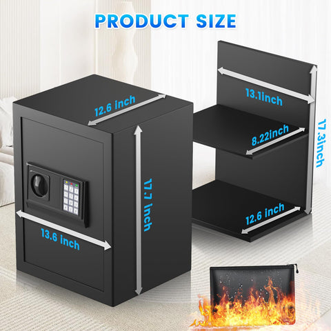 FOWORE large 3-3 cu ft capacity fits firearms and documents