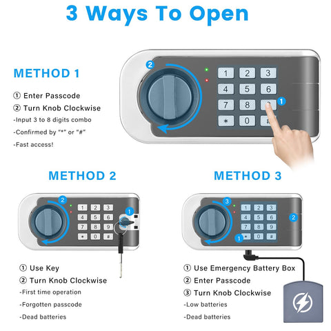 FOWORE Safe Box silent alarm mode for quiet protection