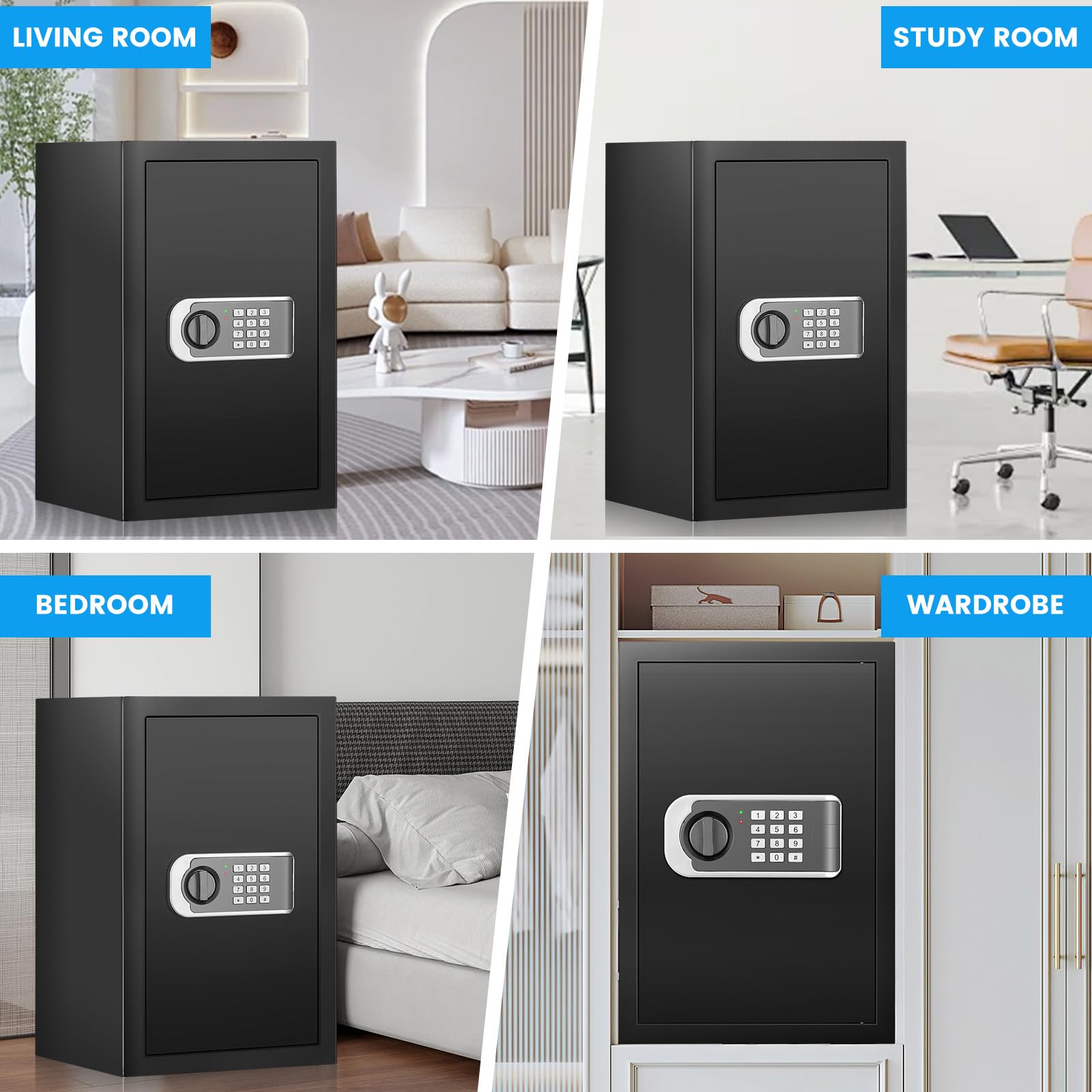 FOWORE Safe Box spare key access for quick entry