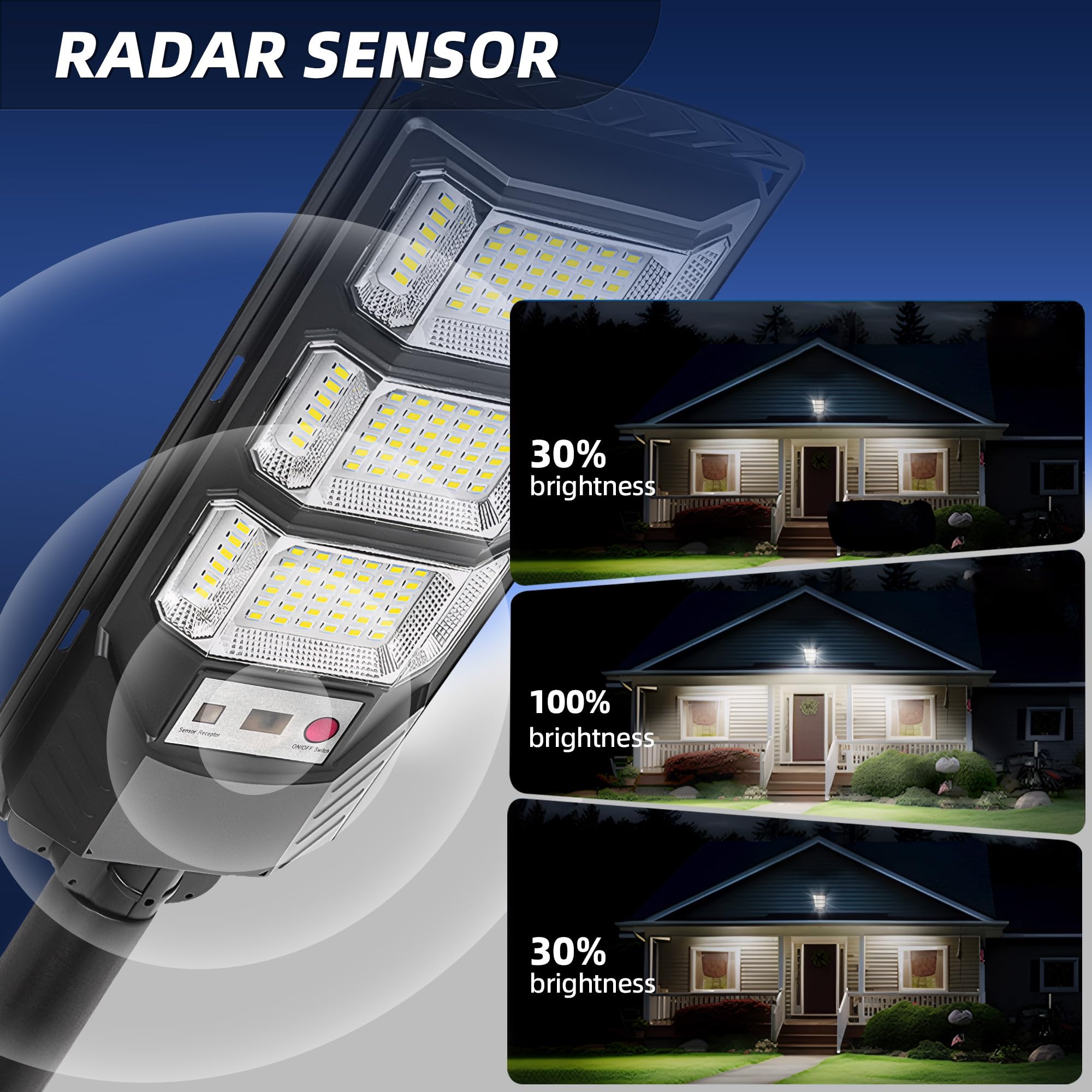 FOWSEEK dusk-to-dawn light activates automatically as night falls.