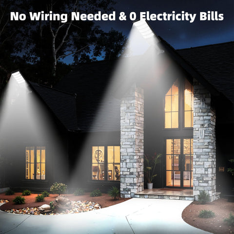 FOWSEEK outdoor light installs with screws, no wiring.