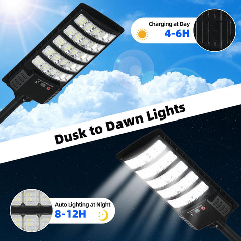 FOWSEEK IP65-rated solar flood light withstands rain and snow.