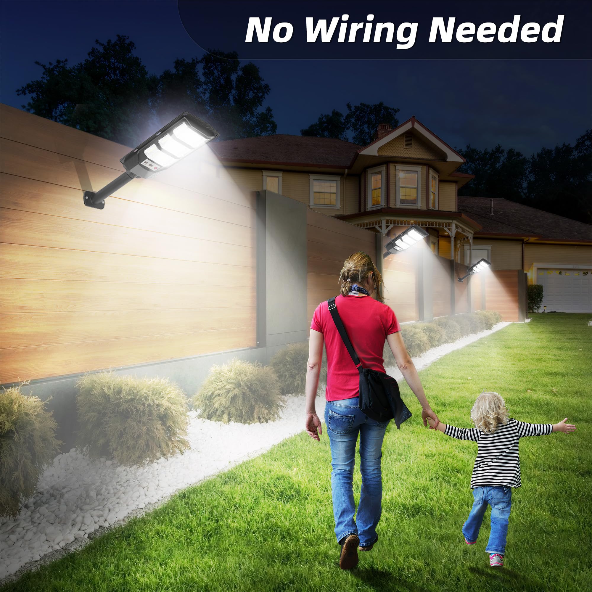 FOWSEEK motion sensor provides bright security lighting when needed.