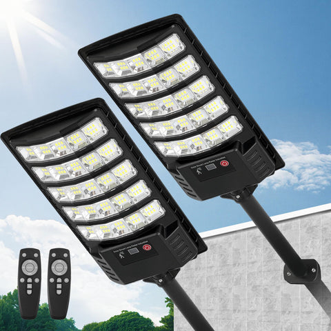 FOWSEEK solar street light two-pack offers reliable dusk-to-dawn lighting with energy-saving, maintenance-free operation.