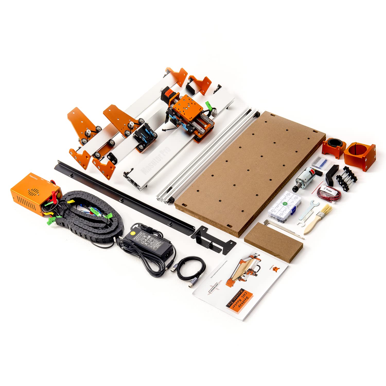 FoxAlien Masuter Pro packaging outlines contents and ready-to-use system.