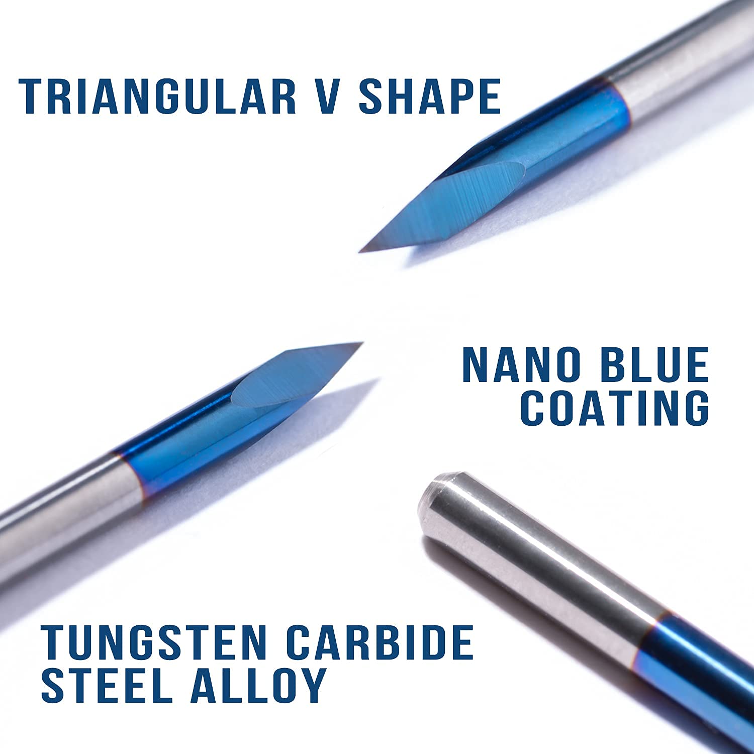 FoxAlien 90-degree 0.1mm bit creates sharp corners for elegant acrylic lettering.