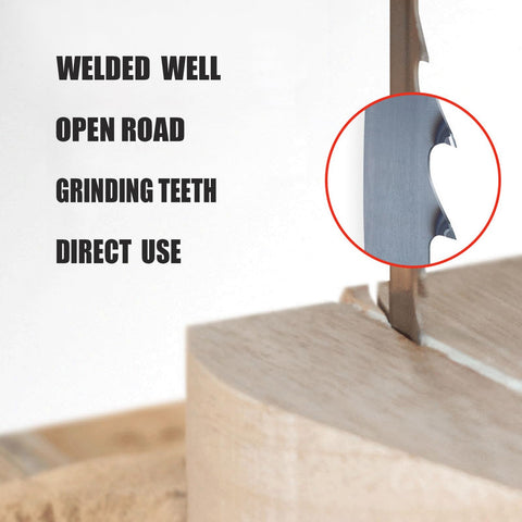 FOXBC 105in band saw blade for Delta 14in with riser fits securely and cuts smoothly.