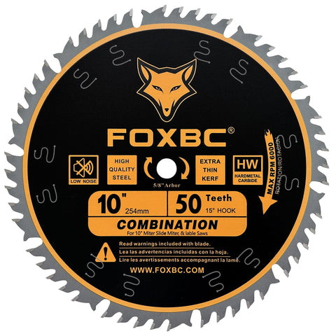 FOXBC blade with large gullet detail for efficient chip removal.