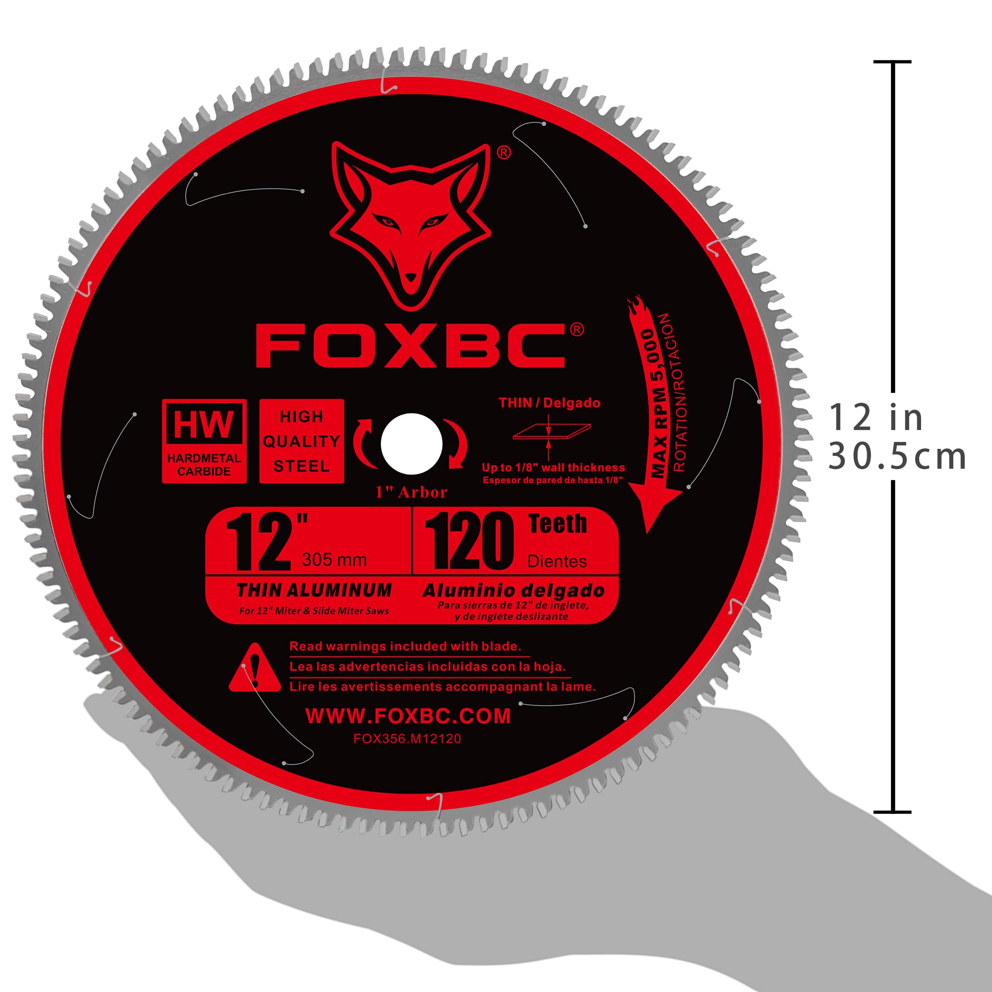 FOXBC blade kerf .095 visible for precise material removal in metal cutting