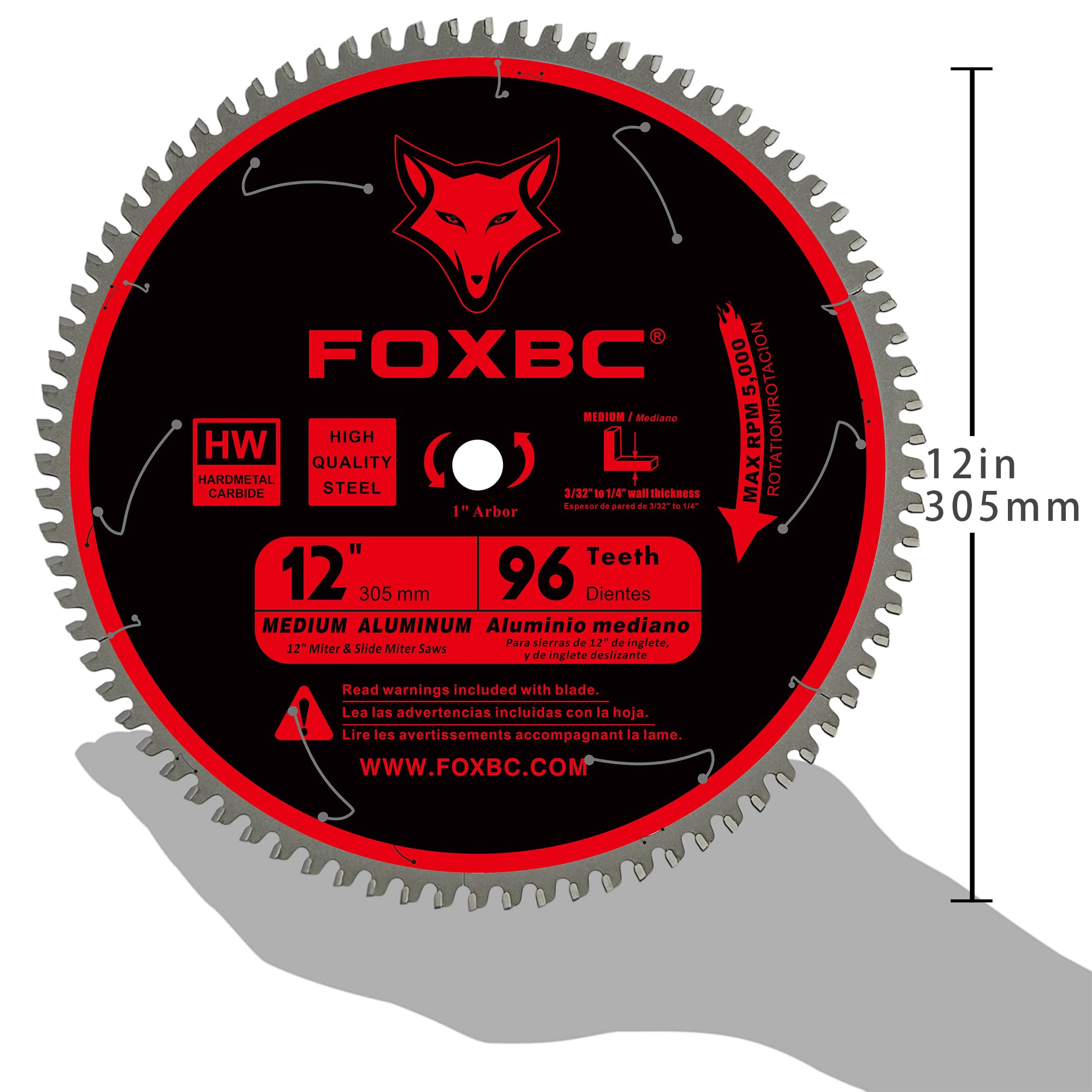 FOXBC Triple Chip Grind teeth deliver fast, clean burr-free cuts.