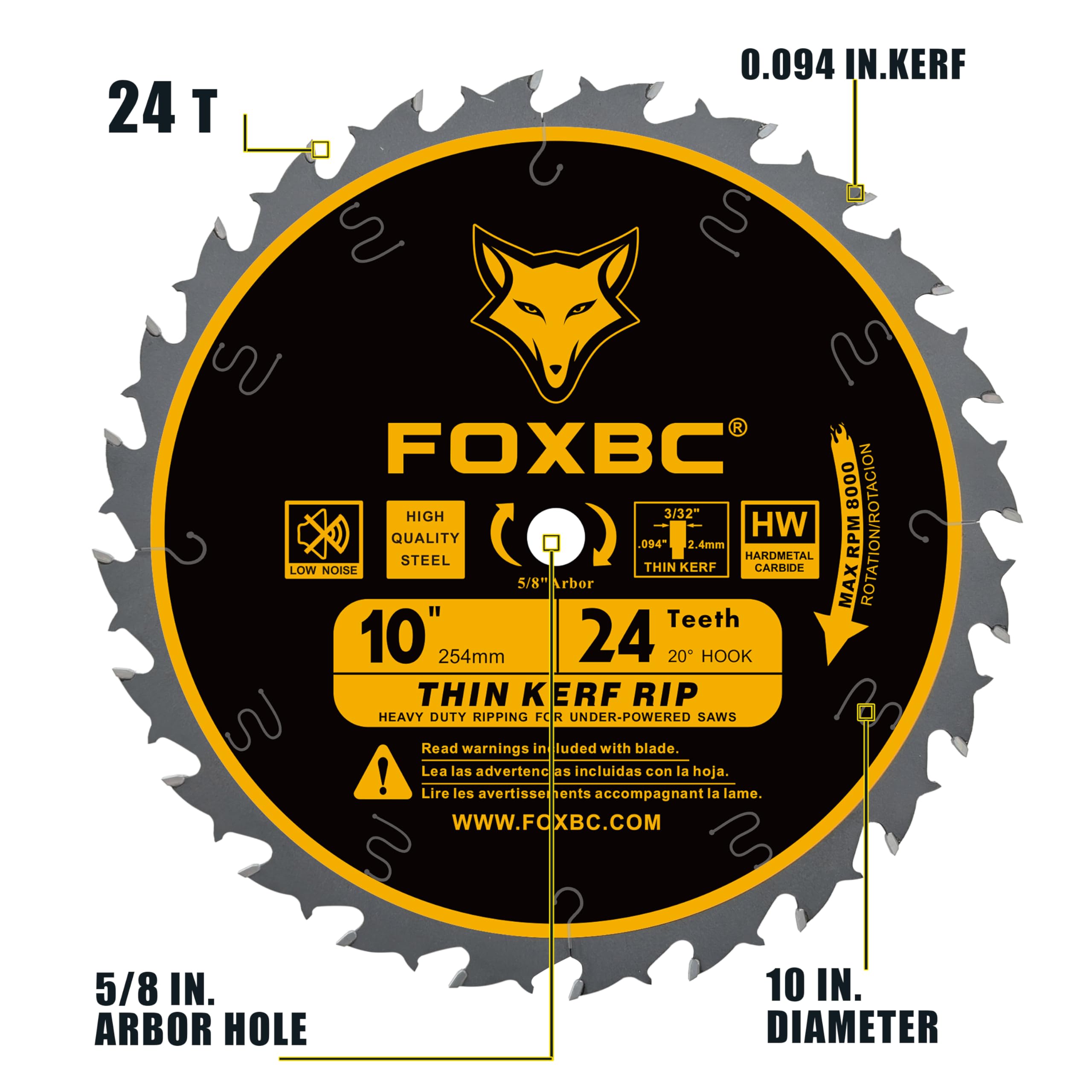 FOXBC 24-Tooth FTG blade action demonstrates smooth cuts with reduced vibration