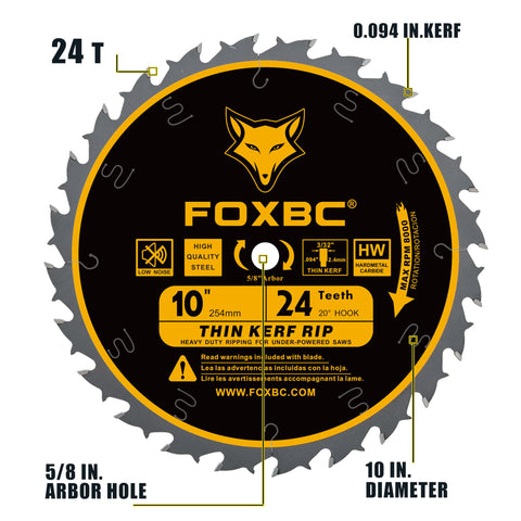 FOXBC 24-Tooth FTG blade action demonstrates smooth cuts with reduced vibration